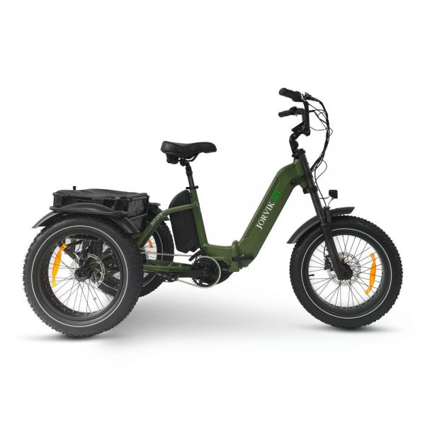 Jorvik a trazione media con doppia batteria triciclo pieghevole elettrico da montagna JMT13 (250w)